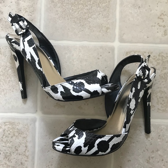 LFL Shoes - LFL animal print slingback high heels